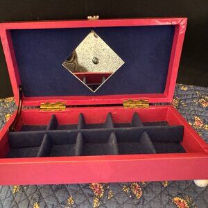 Vintage Hot Pink Jewlery Box